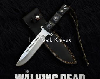 Custom Handmade The Walking Dead Daryl Dixon Replica Bowie Movie Knife | Survival Skinner Knife | Hunting Camping Knife | Gift for Him / Her