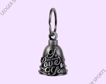 Metal Love Bell Keychain: Antique Finish, Romantic Message