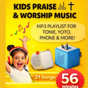 Christian Kids Songs: Worship Music Playlist for Tonie/Yoto (MP3 Download) - Volume 1