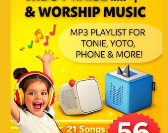 Christian Kids Songs: Worship Music Playlist for Tonie/Yoto (MP3 Download) - Volume 1