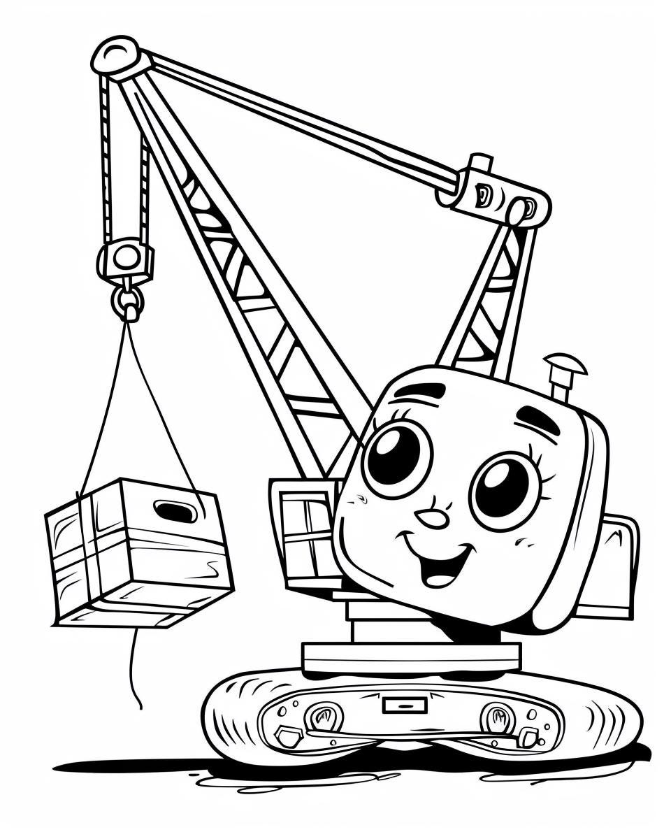 Construction Site Coloring Pages for Toddlers (PDF), Coloring Book With ...