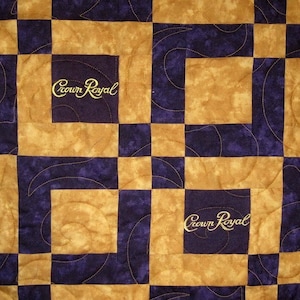 Lap Sized Crown Royal Quilt Made from Your Bags image 1