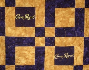 Lap Sized Crown Royal Quilt Made from Your Bags