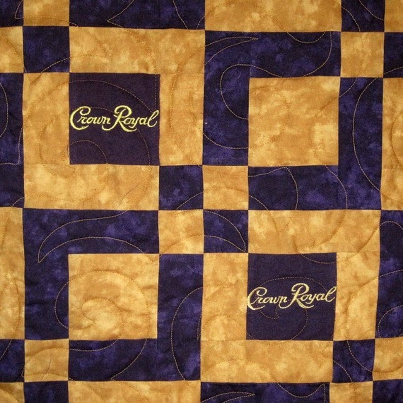 Lap Sized Crown Royal Quilt Made from Your Bags image 1