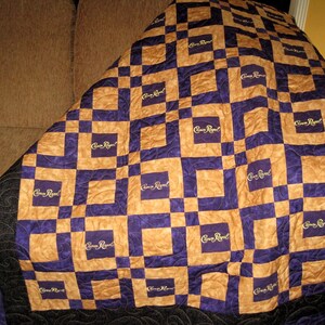 Lap Sized Crown Royal Quilt Made from Your Bags image 2