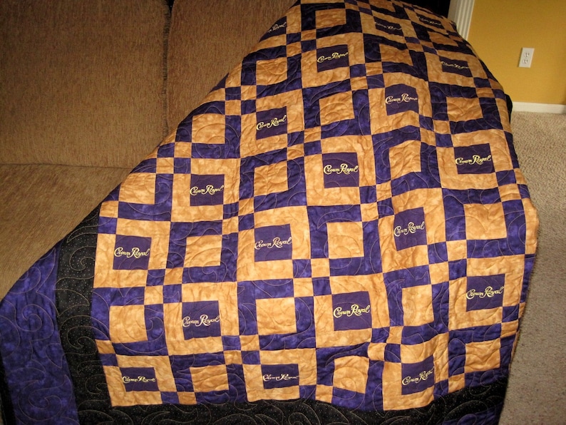Lap Sized Crown Royal Quilt Made from Your Bags image 2