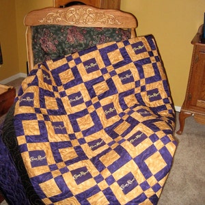 Lap Sized Crown Royal Quilt Made from Your Bags image 3