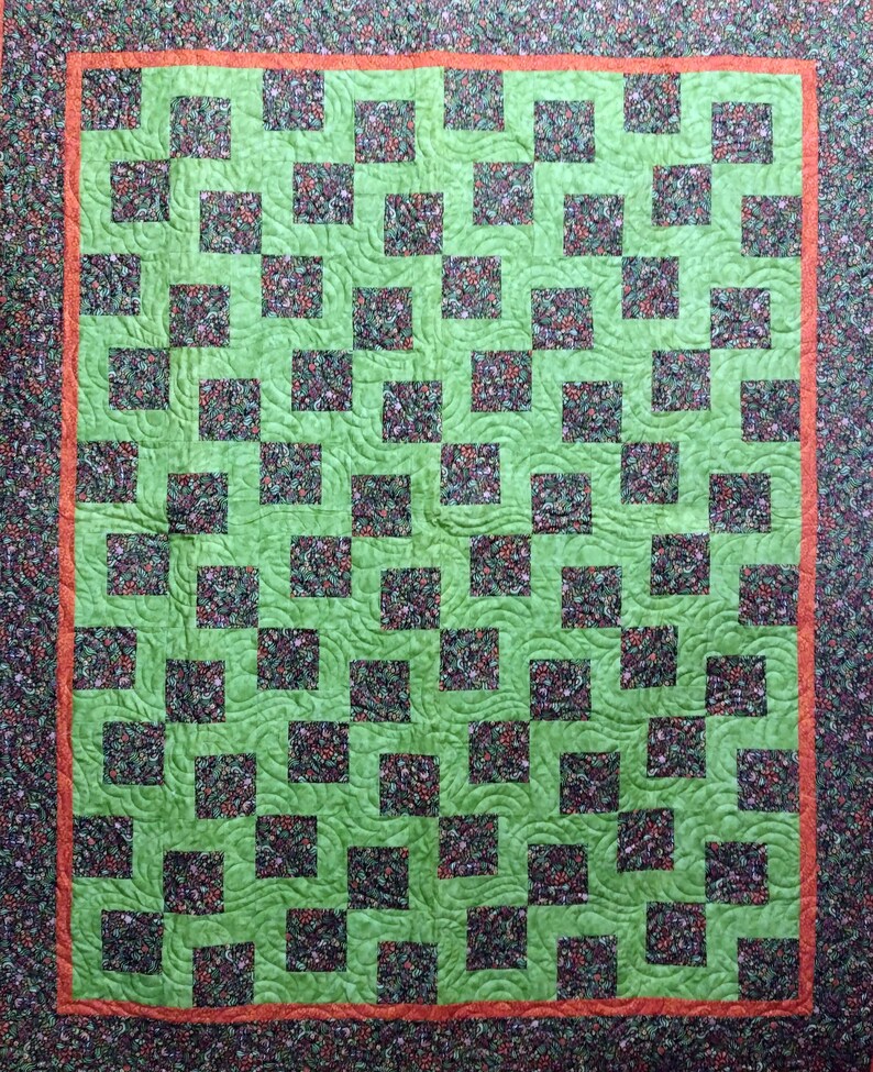 Dancing Squares Lap Quilt Free Shipping image 1