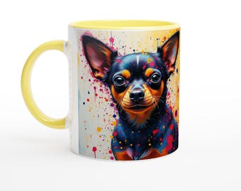 Chihuahua Dog Mug – Funny Gift for Dog Lovers – Colorful Ceramic Coffee Cup