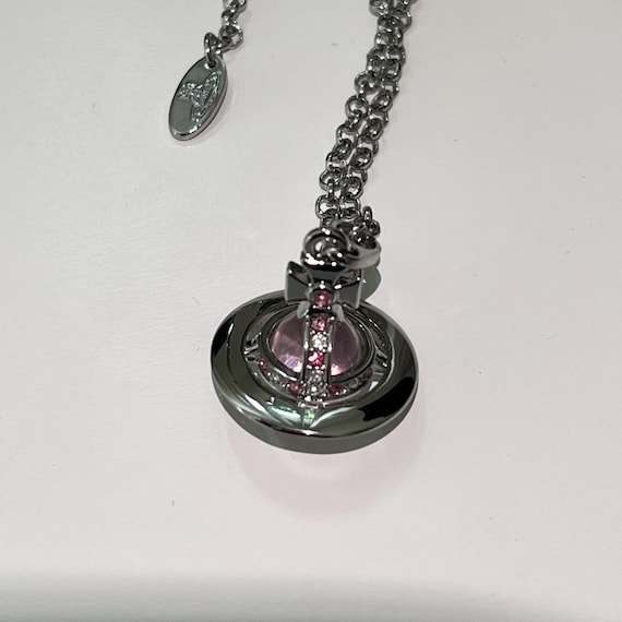 Vivienne Westwood Tiny Pink Orb Necklace - Etsy