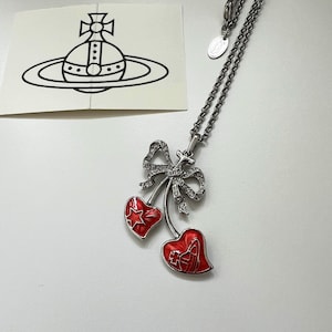 Vivienne Westwood Necklace Red Heart Orb - Etsy