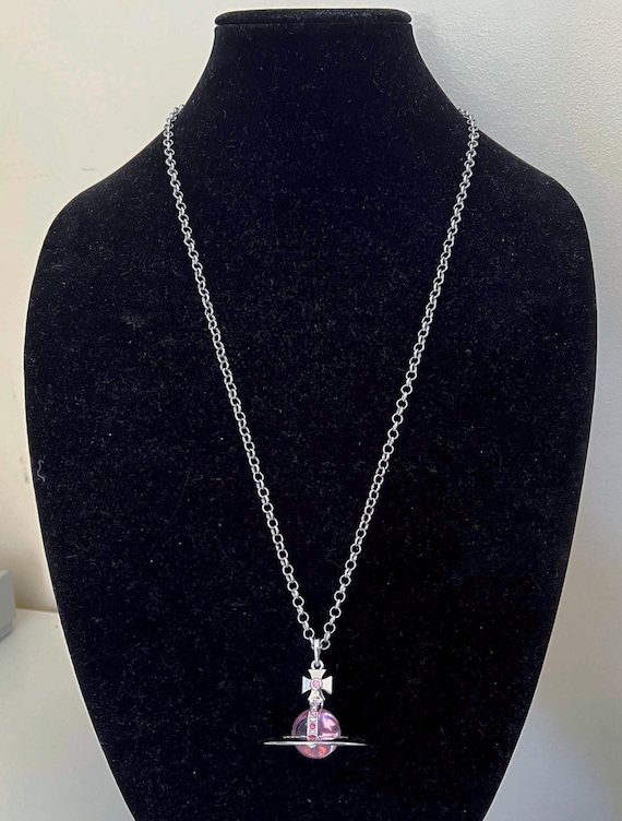 Vivienne Westwood Pink Orb Silver Necklace - Small - Etsy
