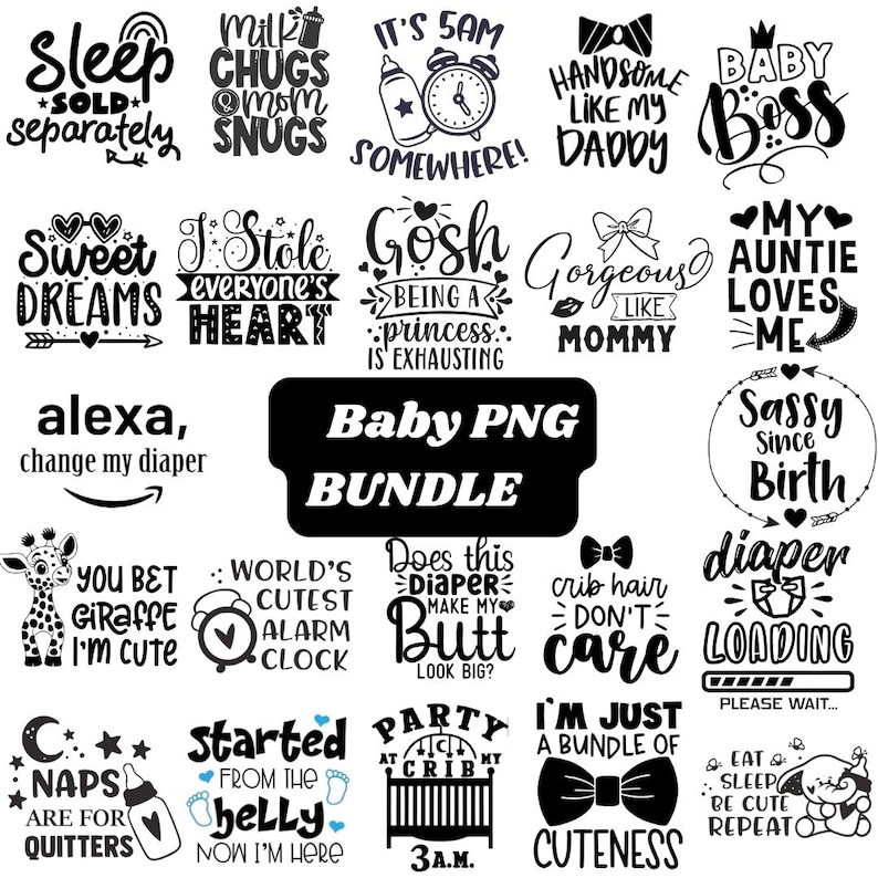 Baby Quotes PNG Bundle, Newborn Sayings (digital Download) - Etsy