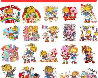 80s Cartoon Character PNG Bundle: Retro Sublimation Designs (Digital Download)
