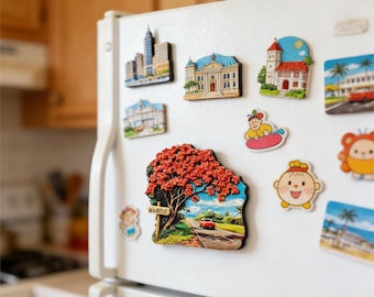 Décoration murale,Aimant magnétique pour réfrigérateur,Souvenir