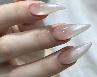 Uñas postizas hechas a mano con forma de pata de gato y garra de dragón, uñas de ojo de gato, uñas de zorro, uñas de garra de gato, perfectas para una estética atrevida.