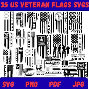 Veterans Day SVG 35 Bundle American Flag Military |Appreciation Clipart Set Thank You Veterans Silhouette|Designs for Cricut and Sublimation