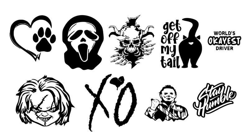 50 Car Stickers SVG Bundle | Auto Decals, Racing Graphics, Vehicle ...