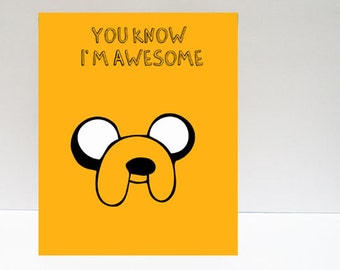 Awesome Valentines Day Printable Adventure Time inspired card