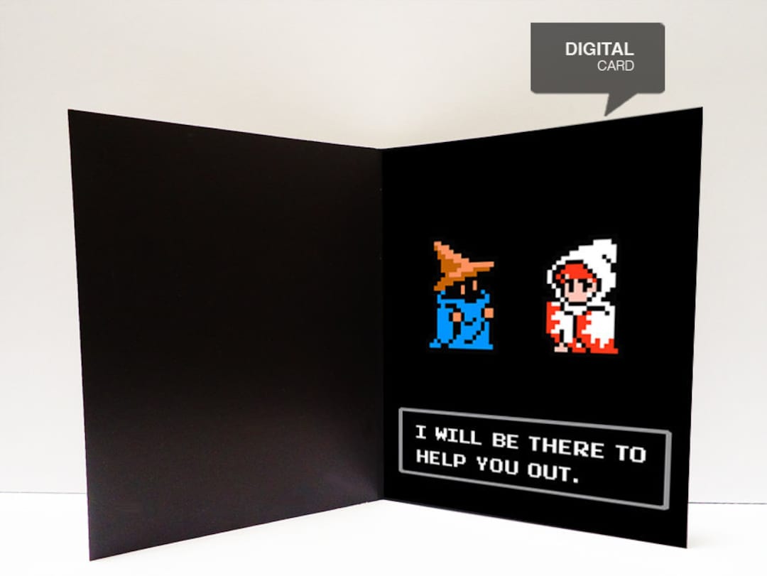 Final Fantasy Friendly Valentine's Day Love Printable Card - Etsy