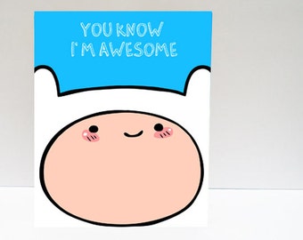 Valentines Day Adventure Time inspired Printable card