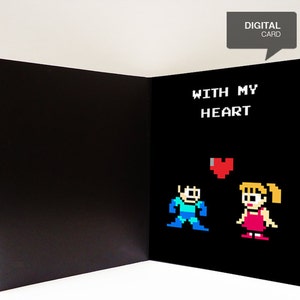 Megaman friendly Valentine's Day Love Printable Card image 2