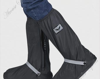 Waterproof Rain Boot Covers – Non-Slip Sole, Reflective Straps for Motorcycling, Cycling, Hiking