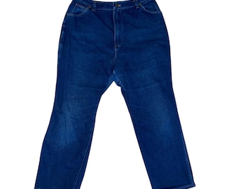 Vintage Wrangler High Waisted Jeans - petite - 1980s - dark wash - great condition retro denim