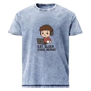 Denim T-Shirt with kawaii print