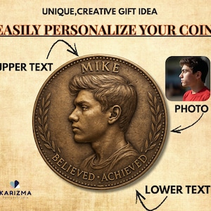 Custom Ancient Coin Portrait – Roman Greek Style, Personalized Photo (Digital Download)