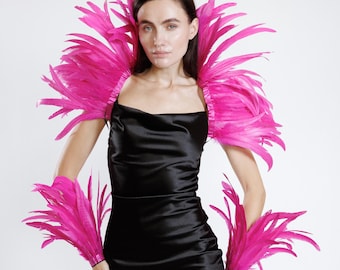 Feather Costume, Festival Costume, Carnival Costume, Cosplay Feather Outfit, Halloween Costume, Dance Costume, Feather Shoulder Piece