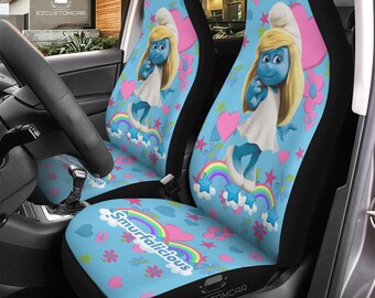 Smurfette Car Seat Cover, The Smurfs Car Seat Protector, Interior Covers, Car Accessories, Seat Cover For Car