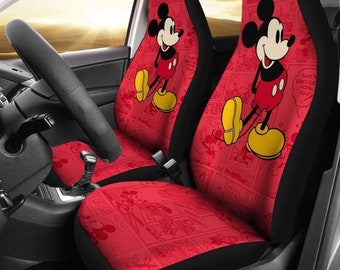 Mickey Mouse Car Seat Cover, Mickey Mouse Car Seat Protector, Interior Covers, Car Accessories, Seat Cover For Car