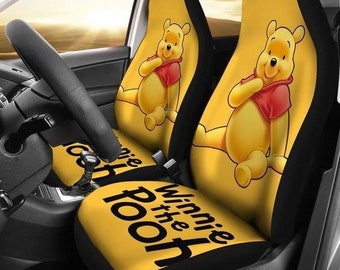 Winnie Pooh Car Seat Cover, Winnie The Pooh Seat Protector, Interior Covers, Car Accessories, Seat Cover For Car