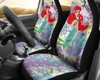 Ariel Princess Car Seat Cover, The Little Mermaid Seat Protector, Interior Covers, Car Accessories, Seat Cover For Car