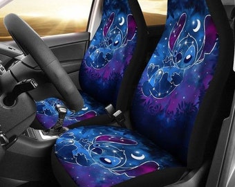 Stitch Galaxy Car Seat Cover, Stitch Seat Protector, Interior Covers, Car Accessories, Seat Cover For Car