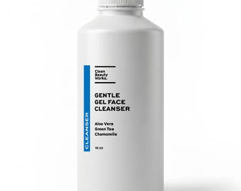 Gentle Face Gel Cleanser, Aloe Vera, Green Tea & Chamomile Extract (Bulk | Wholesale | Private Label)