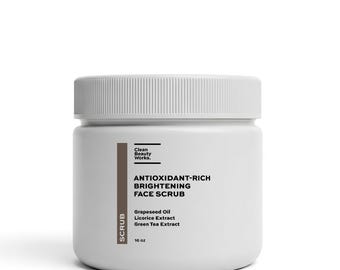 Antioxidant-Rich Brightening Scrub, Licorice & Green Tea Extract (Bulk | Wholesale | Private Label)
