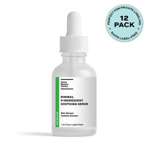 Minimal 9-Ingredient Soothing Serum, Centella Extract & Beta Glucan - 1 oz (12-pk clear)