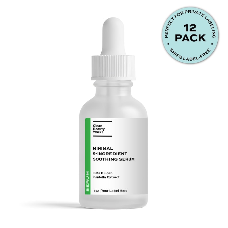 Minimal 9-Ingredient Soothing Serum, Centella Extract & Beta Glucan - 1 oz (12-pk clear)