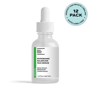 Microbiome Balancing Face Serum, Matcha, Centella & Botanical Hyaluronic Acid - 1 oz (12-pk clear)