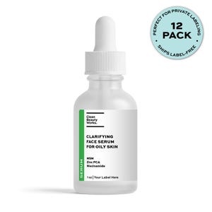 Clarifying Face Serum for Oily Skin, Niacinamide & Zinc PCA - 1 oz (12-pk clear)