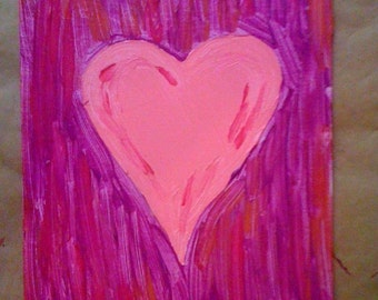 original painting heart 002 8 x 10