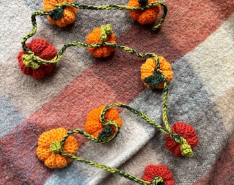 Crochet Pumpkin Garland Pattern Beginner Friendly