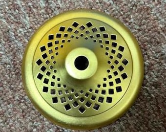 Vented Solid Brass Metal Vase Cap for Lamps & Crafts 4" Diameter