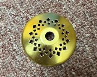 Vented Solid Brass Metal Vase Cap for Lamps & Crafts 2.5" Diameter