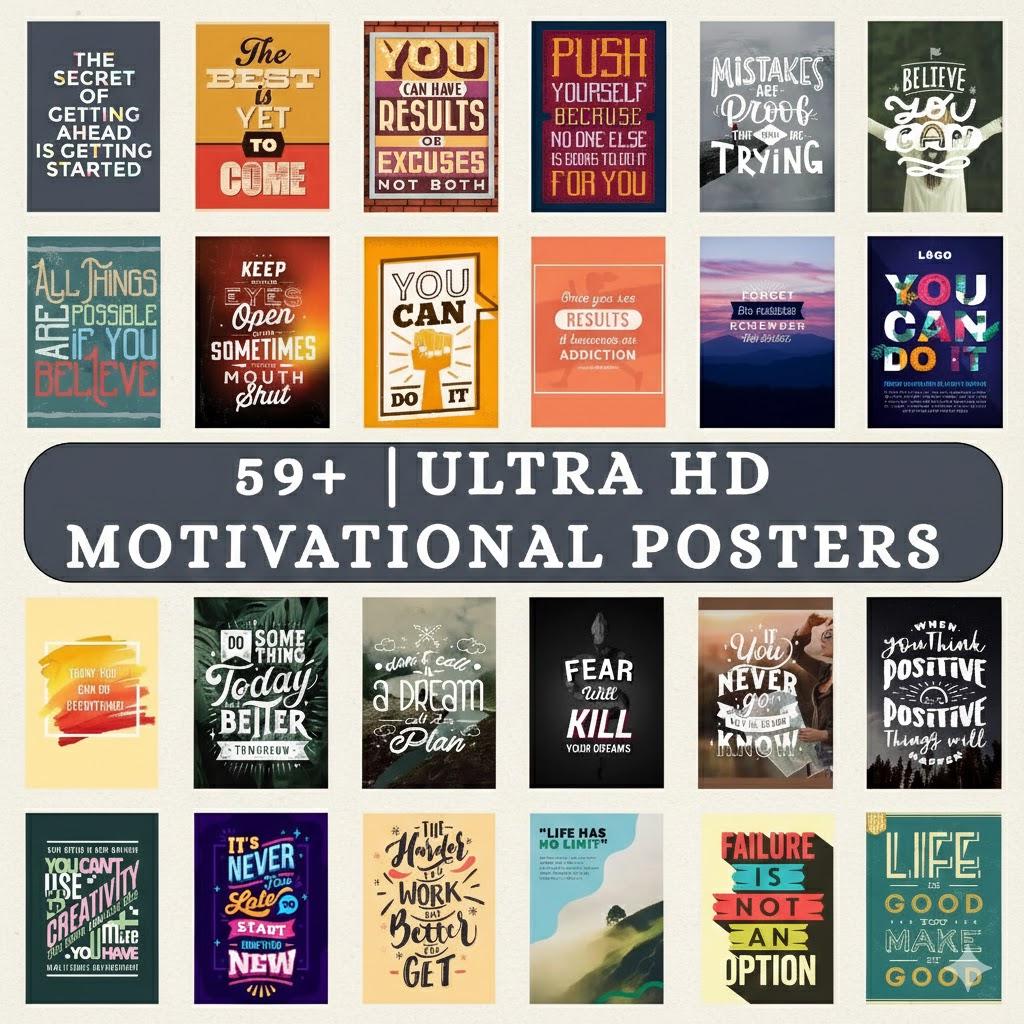 Motivational Quotes Digital Download | 59+ Printable Motivational Wall ...