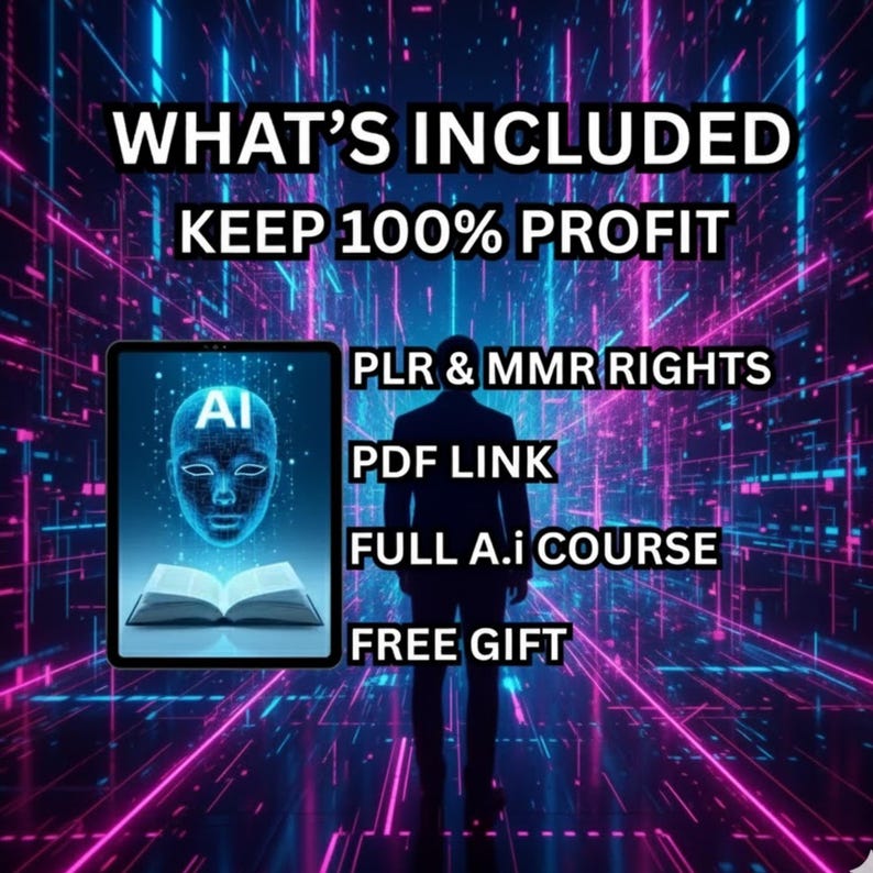 Ai PLR MRR Mega Bundle • AI Ebook + Video Course • Digital Business Kit ...