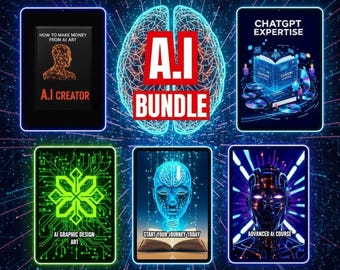 Ai PLR MRR Mega Bundle • AI eBook + Video Course • Digital Business Kit