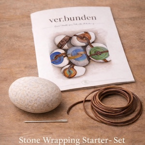 Stone Wrapping – Kennenlern Set- mit Anleitung, Leder & Stein